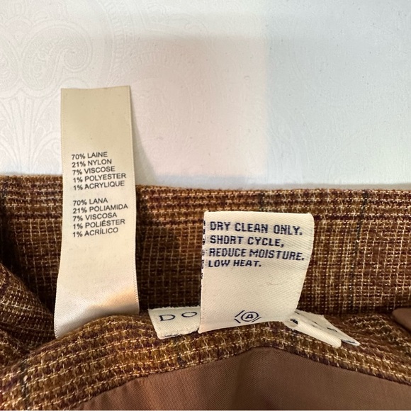 Doncaster Brown Checkered Pencil Skirt - Picture 6 of 13